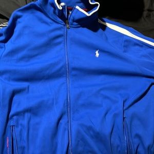 Long sleeve polo track jacket!